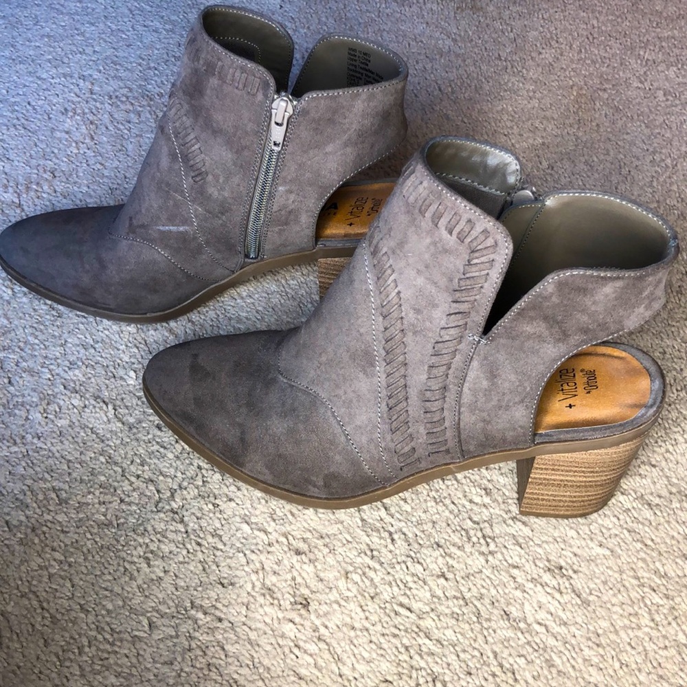 Beige Suede Ankle Boot